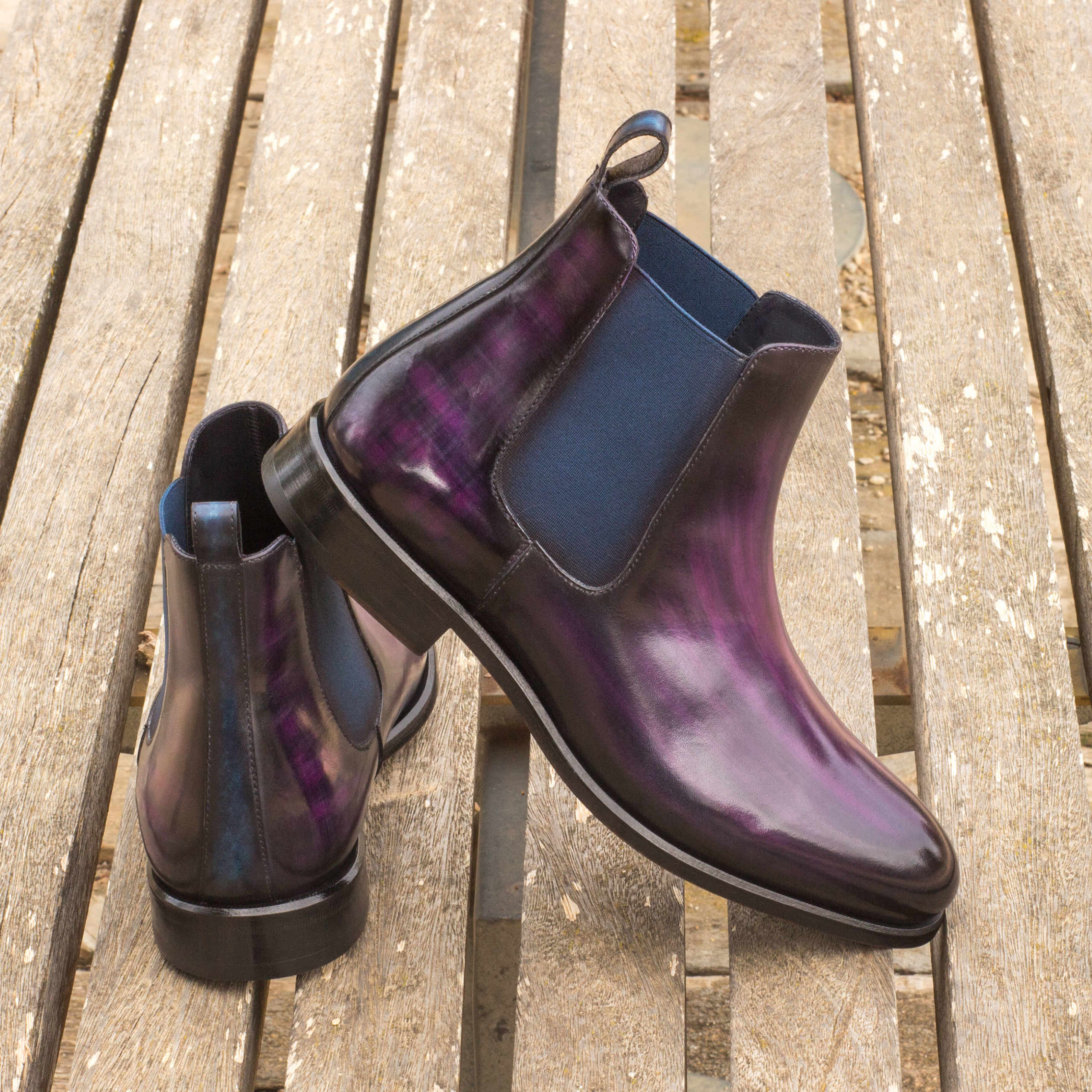 Chelsea Boot purple patina, denim patina - Animas