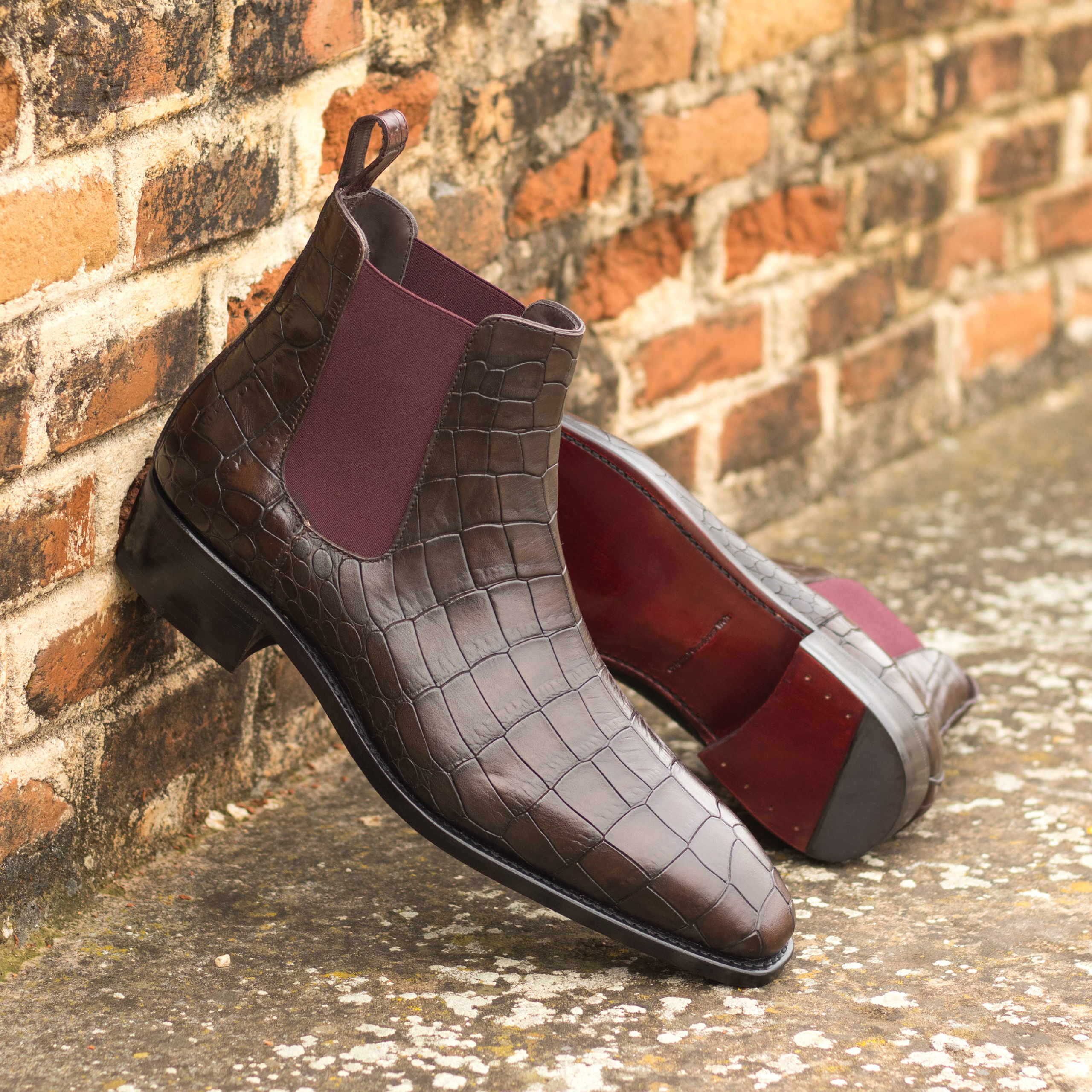 Crocodile skin clearance chelsea boots