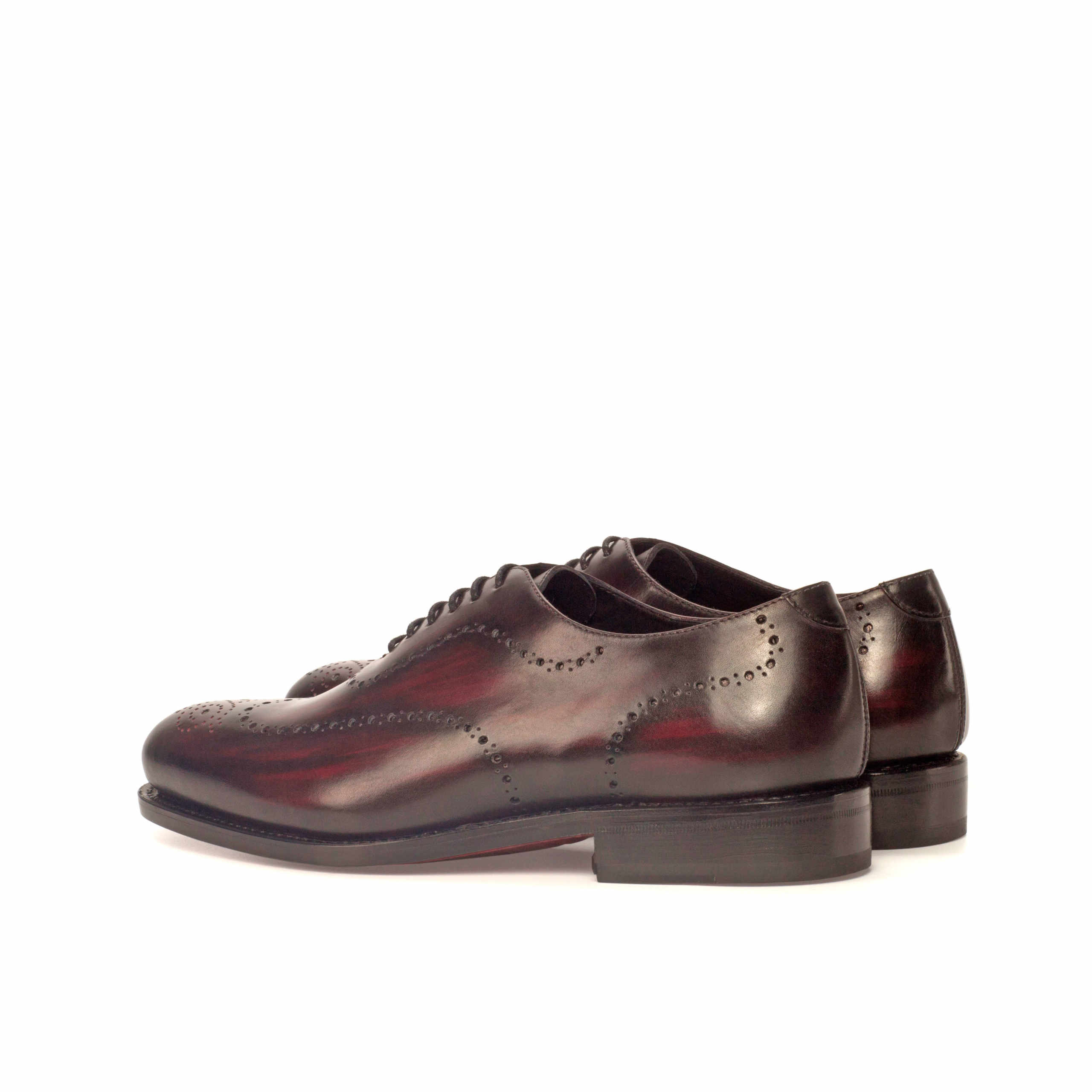 Whole Cut black box calf, burgundy patina